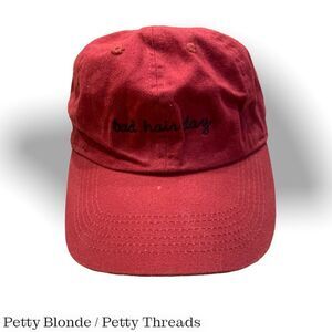 Bad Hair Day Hat | Maroon Red | David & Young | Clean Girl Aesthetic | OS